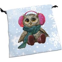 Festive Owls Deluxe Dice Bag