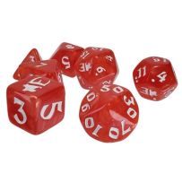 Munchkin Polyhedral Dice Set: Red with White