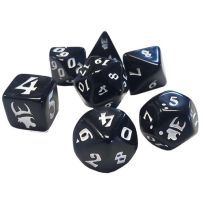 Munchkin Polyhedral Dice Set Black with White