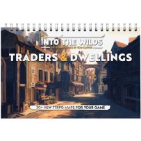 TCITW02003 Into The Wilds Battlemap Book: Volume 3: Traders And Dwellings published by Tom Cartos