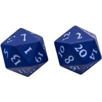 UP15936 Vivid Heavy Metal D20 Dice Set: Blue published by Ultra Pro