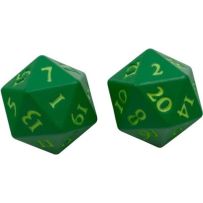 UP15937 Vivid Heavy Metal D20 Dice Set: Green published by Ultra Pro