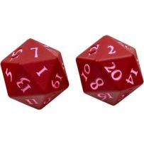 UP15939 Vivid Heavy Metal D20 Dice Set: Red published by Ultra Pro