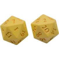 UP15941 Vivid Heavy Metal D20 Dice Set: Yellow published by Ultra Pro