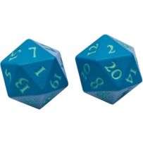 UP15942 Vivid Heavy Metal D20 Dice Set: Teal published by Ultra Pro