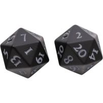 UP15943 Vivid Heavy Metal D20 Dice Set: Black published by Ultra Pro