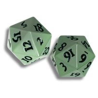 UP16495 Vivid Heavy Metal D20 Dice Set: Cool Matcha published by Ultra Pro