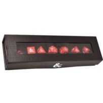 Dungeons And Dragons RPG: Heavy Metal Red And White 7 RPG Dice Set
