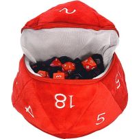 Dungeons And Dragons RPG: Red And White D20 Plush Dice Bag