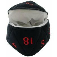 Dungeons And Dragons: Black and Red D20 Plush Dice Bag