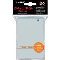 50 Board Game Sleeves Clear Pack 65mm x 100mm