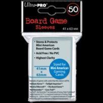 50 x Clear Mini American Card Sleeves 41mm x 63mm (Ultra Pro)