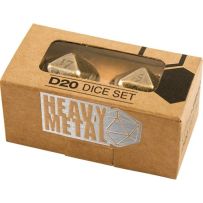 Heavy Metal D20 Dice Set: Bronze