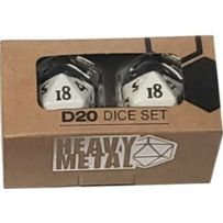 Heavy Metal D20 Dice Set: White