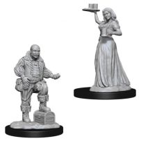Pathfinder Deep Cuts Unpainted Miniatures: Merchant And Serving Girl