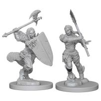 Pathfinder Deep Cuts Unpainted Miniatures: Half-Orc Female Barbarian
