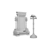 Pathfinder Deep Cuts Unpainted Miniatures: Mirror And Bird On Stand