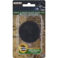 10 x Black 50mm Round Base: WizKids Deep Cuts