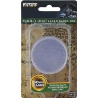 10 x Clear 50mm Round Base: WizKids Deep Cuts
