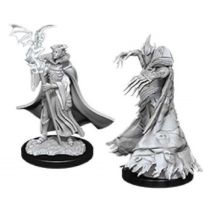 Pathfinder Deep Cuts Unpainted Miniatures: Cultist And Devil