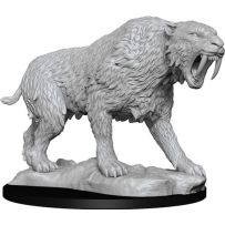 Pathfinder Deep Cuts Unpainted Miniatures: Saber-Toothed Tiger