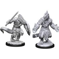 Dungeons And Dragons Nolzur's Marvelous Unpainted Minis: Lizardfolk Barbarian And Lizardfolk Cleric