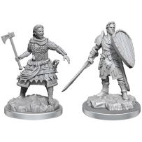 WZK90639S Dungeons And Dragons Nolzur's Marvelous Unpainted Minis: Human Fighters published by WizKids Games