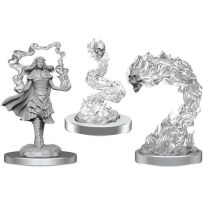 WZK90650S Dungeons And Dragons Nolzur's Marvelous Unpainted Minis: Dark Spellcaster And Flameskulls published by WizKids Games